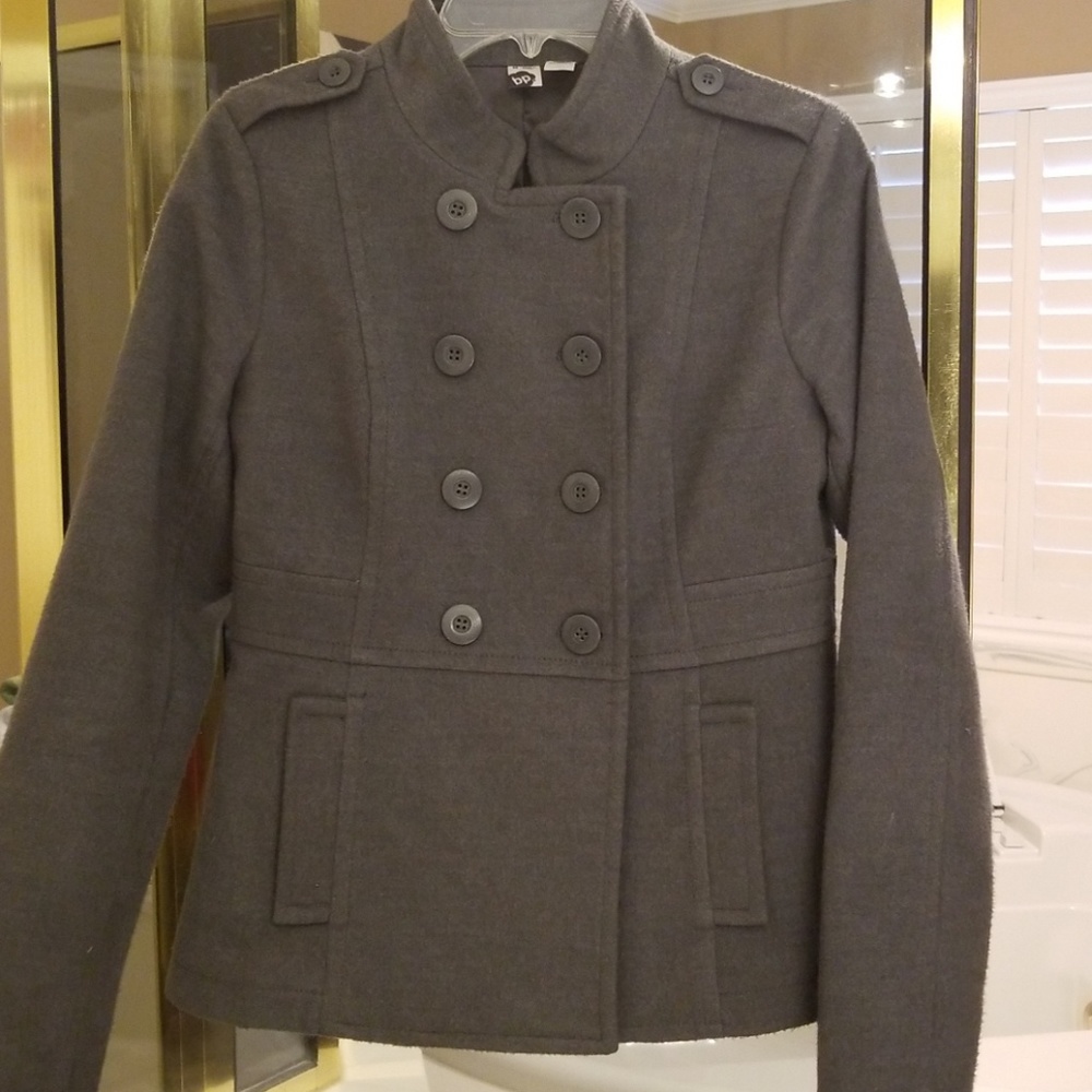 Nordstrom Brass Plum M military style short jacket